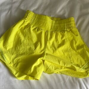 Lululemon Athletica Lemon Yellow Shorts